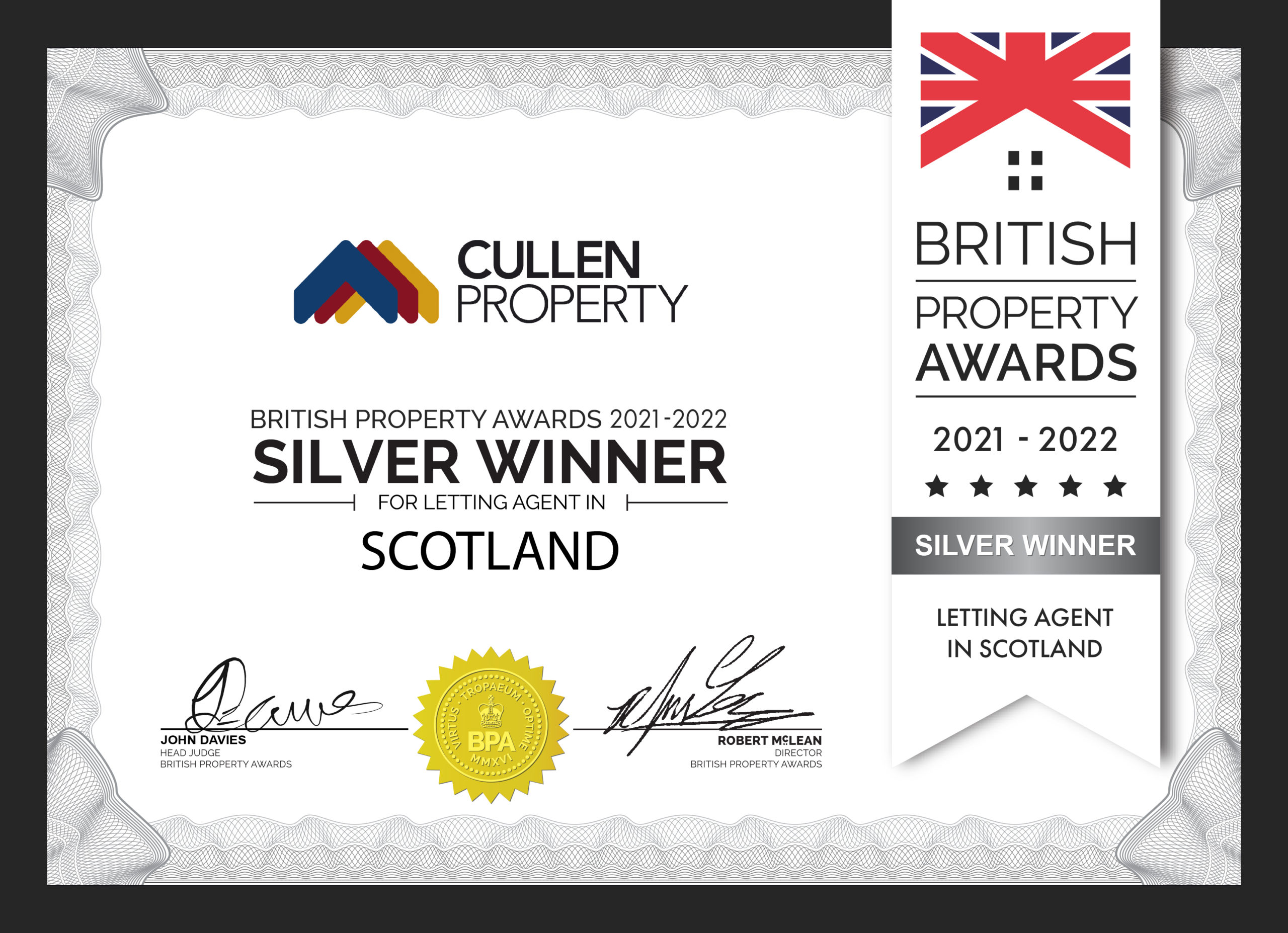 Cullen Property Bag Silver At British Property Awards
